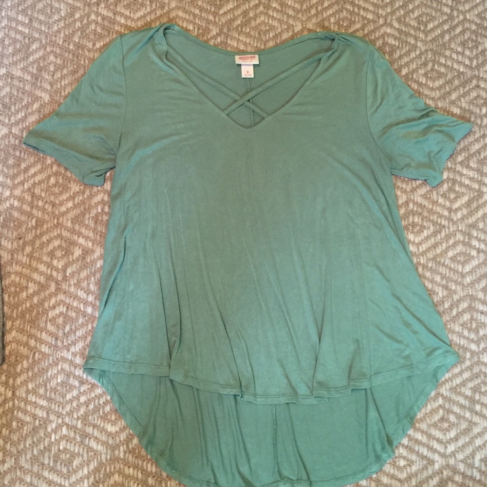Mission supply green top with cross